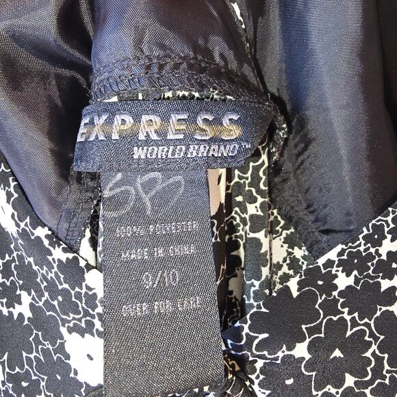 Vintage Express Babydoll Dress Womens 9/10 M Floral Mini Y2K Fairy Cottagecore - Picture 8 of 9